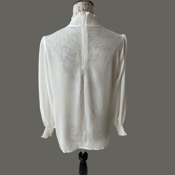 NWOT Alice Co Women’s Puff Sleeve Chiffon Blouse Size S - Picture 5 of 8